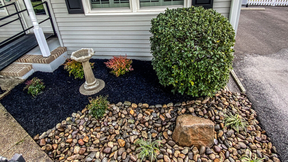 Front Yard River Rock Landscaping Enhancing Your Home