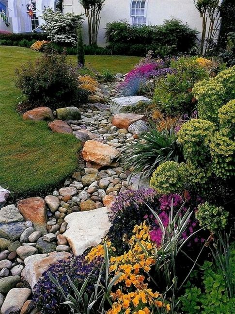 Front Yard River Rock Landscaping Enhancing Your Home